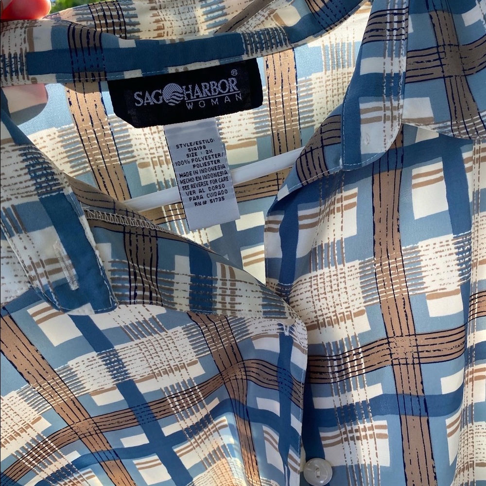 Silky woman’s plaid shirt